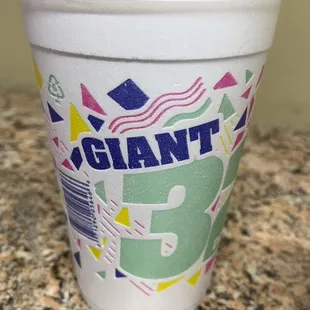 I haven't seen a styrofoam cup since 1983