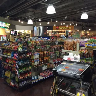 Convenience store shelves