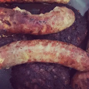 sausages and potatoes