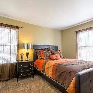 Bedroom area at Countryside Village apartments in Moore, Oklahoma.