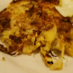 The good mashed potatoes with cabbage and bacon