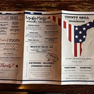 the menu