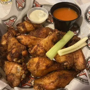 Smoked Wings sauce on the side.