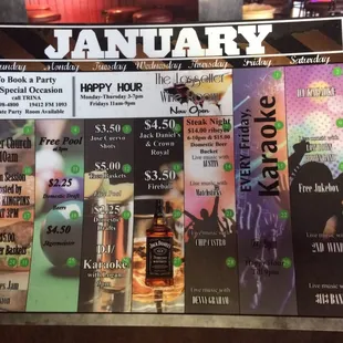 January specials