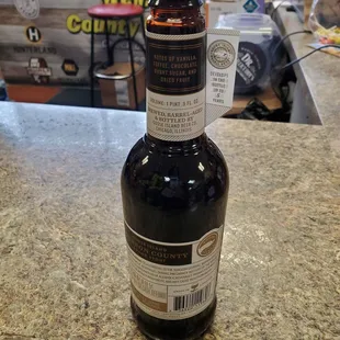 a bottle on a counter