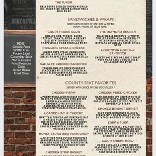 Back of Menu
