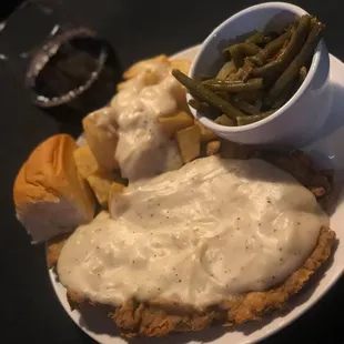 1/2 Handbreaded Chicken Fried Steak Dinner