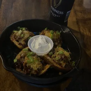 Loaded Brisket Potato Skins
