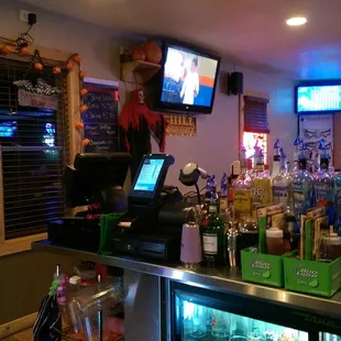 a bar with a lot of liquor