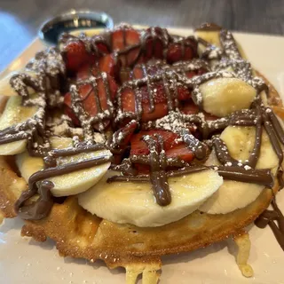 JP's Waffle (Strawberry, Banana, Nutella)