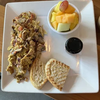 Tomato, Onion, Mushroom Eggs