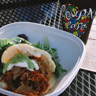 beef arepa