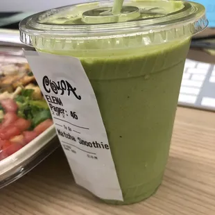 matcha smoothie $6.75