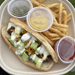 I went with the burger dog and added celery. Yummy!