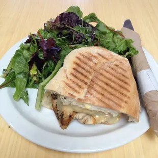 1/2 and 1/2 coupa combo - chicken panini and mesclun salad