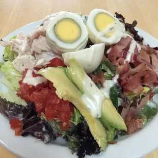 Cobb salad ($8.95) - good combo of turkey, bacon, eggs, avocado, blue cheese...perfect low carb option