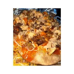 a close up of a pizza