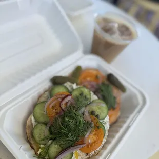 1/2 run it through the garden and 1/2 hand sliced smoked salmon.