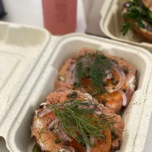 Smoked Alaskan Salmon Bagel