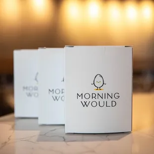 two boxes on a table