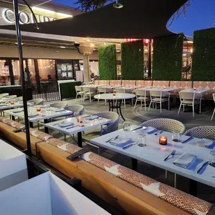 outside, sushi and sashimi