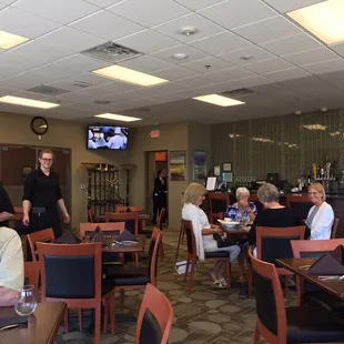 View of the restaurant and bar.