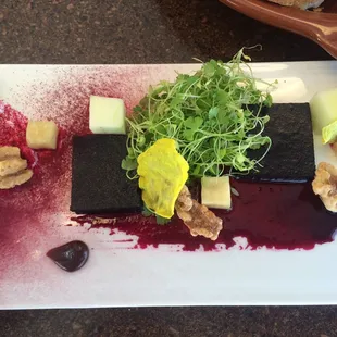 A celebration of beet is a culinary work of art.