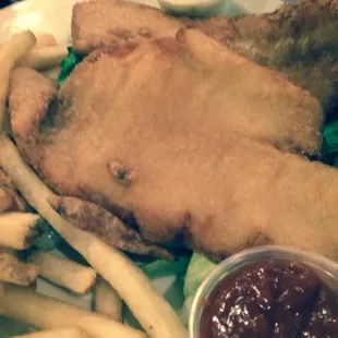 Fried flounder