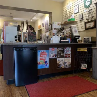 the front desk of a coffee shop