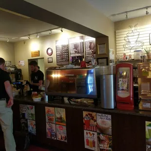 a man standing at the counter