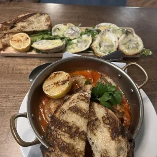 Grilled oysters