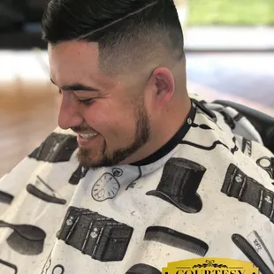 Comb over with mid bald fade by Maira A