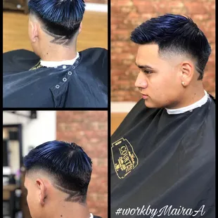 Haircut with design by Maira