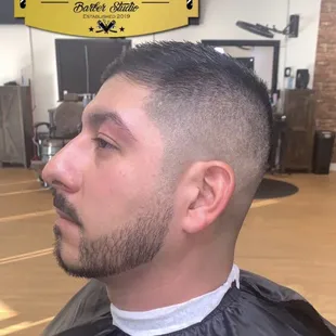 Haircut and beard detail