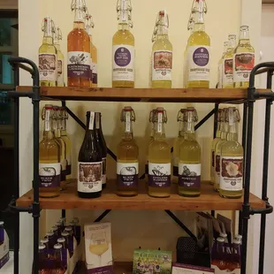 A sampling of their bottles for sale, November 2019