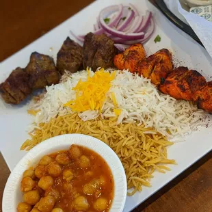 a plate of food on a table