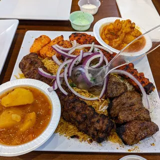Chicken and Beef Kofta Combo Platter