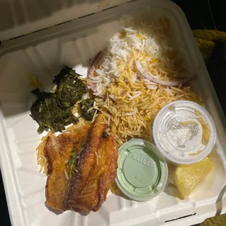 Tilapia Fish Kabob Platter
