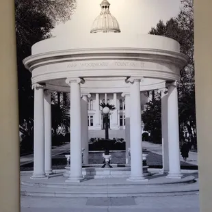 Anna Woodward Memorial at a different time. Photo located inside Westamerica Bank 2240 Tulare.