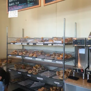 interior, bagels