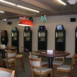 a row of arcade machines