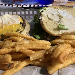 Burger and excellent fries