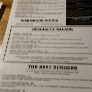 the menu
