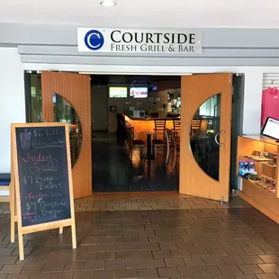 Restaurant Entrance and Specials Board