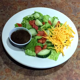 Side Salad with Vinaigrette Dressing