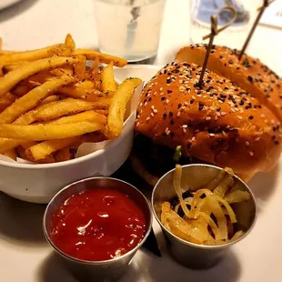 The Double Double with parmesan fries