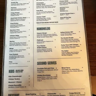 sushi and sashimi, menu