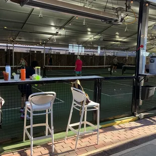 View of pickleball court