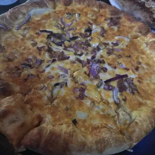 Loaded Buffalo Chicken Pizza