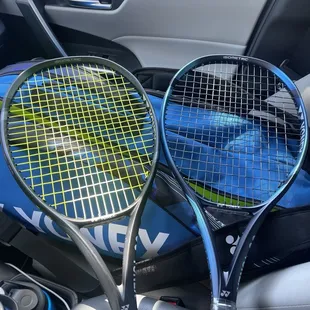 New Yonex rackets ordered for pickup from courtside